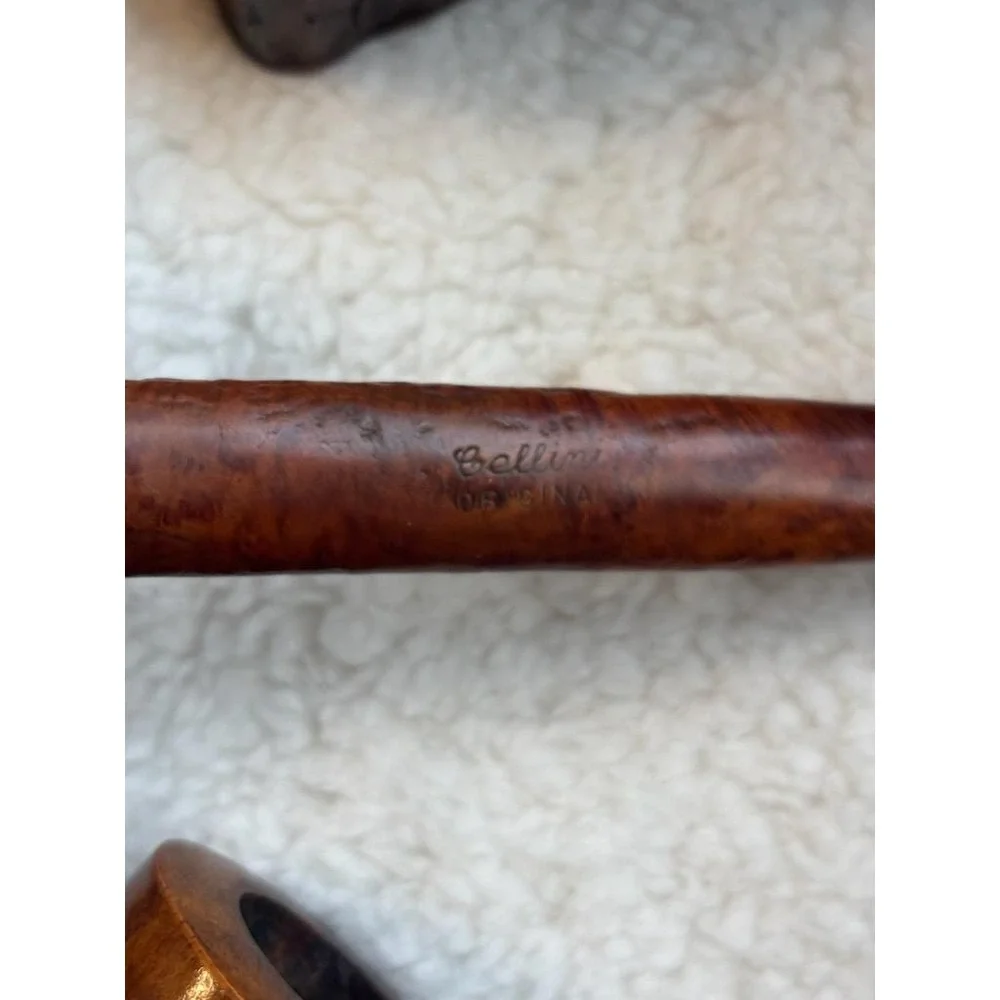 Vintage Tobacco pipes and holder set of 3